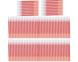 Hernieuwbare Inktpatronen voor Stofmarkeerstiften, 100 Stuks, Warmte-eraserende Pen Navullingen voor Naai- en Leerwerkzaamheden (Rood)