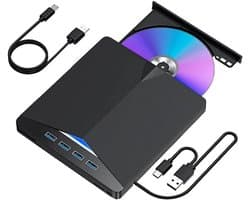 Externe DVD Brander - CD RW Station - Bestanden Archiveren - USB 3.0 Type-C