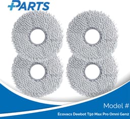 Ecovacs Deebot T50 Max Pro Omni Gen2 Dweilpads (4 Stuks, Plus.Parts® alternatief voor 201-2425-10B0) — thumbnail 1