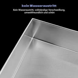 Wasmachine Afvoerpan - Lekbak Wasmachine - Waterschade Voorkomen - Roestvrij Staal - 08 mm dik - Zilver — thumbnail 2