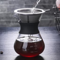 HEZIVO® Koffiezetapparaat Filterkoffie - Koffiemachine Handmatig - RVS Filter - 400 ml — thumbnail 2