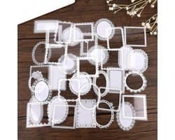 150 Stuks Transparante Kant Stickers, Watervaste PET Stickers voor Scrapbooking, DIY Decoratie en Fotolijsten