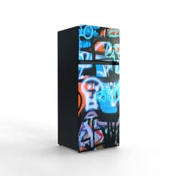 NUNKI MEDIUM-FGRA / Dubbel-Deurs Koelkast, E Klasse, 206l, Graffiti, Satin (FRONT only) — thumbnail 4