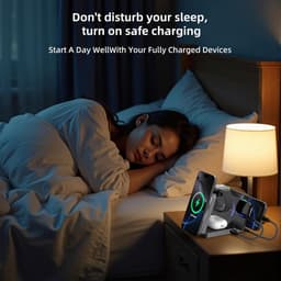 5-in-1 draadloos, veilig en snel oplaadstation, magnetische oplader met 35W USB-C-adapter geschikt voor iPhone 16 15 14 13 12 Pro Max Plus, Apple Watch-series & AirPods 4 3 2 Pro – cadeau voor vrouw & man — thumbnail 3