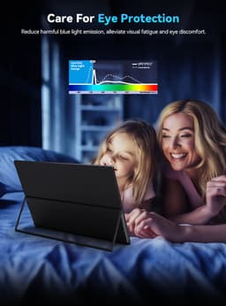 Draagbare Monitor 24.5 inch 240Hz IPS Full HD 1920x1080 — Extra Scherm Laptop — USB-C HDMI — Ingebouwde Speakers — VESA — Inclusief Kabels— Zwart — thumbnail 3