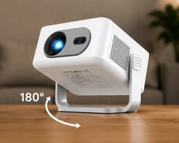 QualyLiving HY300 Max Mini Beamer – 4K Ondersteuning – WiFi 6 & Bluetooth 5.4 – Auto Focus – Draagbare Projector – Thuisbioscoop — thumbnail 3
