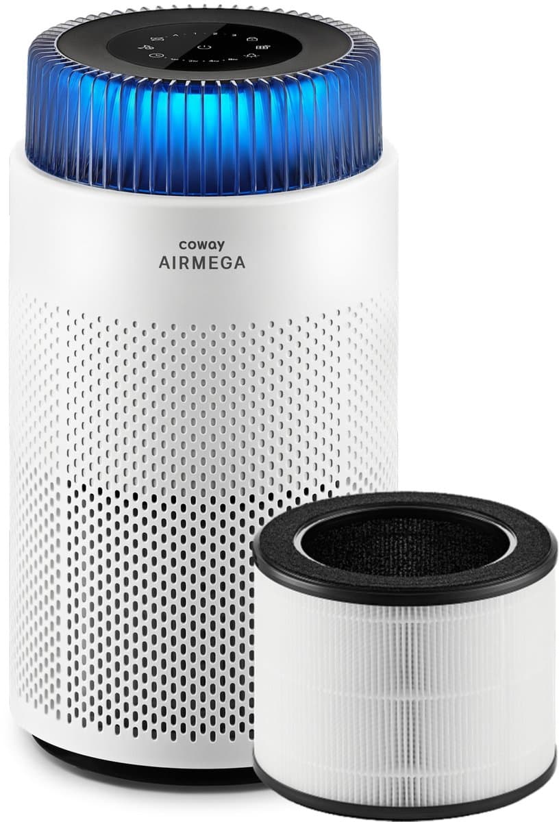 Coway Airmega 100 Luchtreiniger - Air Purifier - 244 m³/u - HEPA filter + koolstoffilter - Verwijdert tot 99,97% van fijne en ultrafijne deeltjes - Tegen stof, pollen en allergenen - Fluisterstil (20 dB) - ECARF gecertificeerd — afbeelding 1
