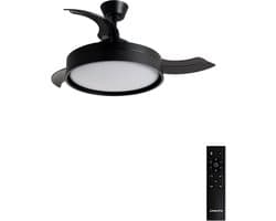 CREATE - Stille plafondventilator 40 W Ø107 cm met intrekbare bladen en LED-licht - M - Met licht - Afstandsbediening - WIND CLEAR EDGE — afbeelding 1