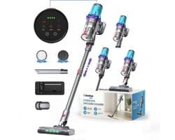 Avalue 3 in 1 Steelstofzuiger Draadloos - Stofzuiger zonder zak - 200W - 60 min Gebruikstijd