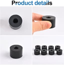 aladdien - Multifunctionele Rubberen Afstandhouder - Trillingsdemping - 1,9 cm Dikte - Zwart - Rubberen Huls - Ideaal voor Meubilair en Apparaten — thumbnail 2