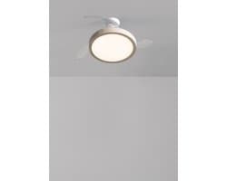 CREATE - Plafondventilator 40W stil met intrekbare bladen en LED-licht, verschillende maten - M - Met licht - Afstandsbediening - WIND CLEAR STUDIO — afbeelding 1