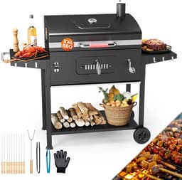 Damenzo - Barbecue - Barbecue houtskool - Grill - Grill apparaat - Bbq - Bbq houtskool - 71x42.5 cm - Zwart — thumbnail 1