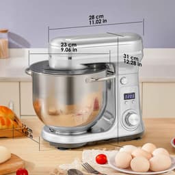 Glowstride - Keukenmachine - Keukenmixer - 1200W DC - stille motor 6L roestvrijstalen - Foodprocessor - Mixer - Blender — thumbnail 4