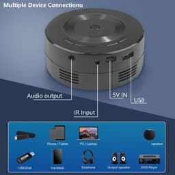 Dailygoody - Mini LED-projector - Draagbare Telefoonprojector - Thuisbioscoop - 1080P - Luidspreker - Geschikt voor Android - Compact formaat — thumbnail 2