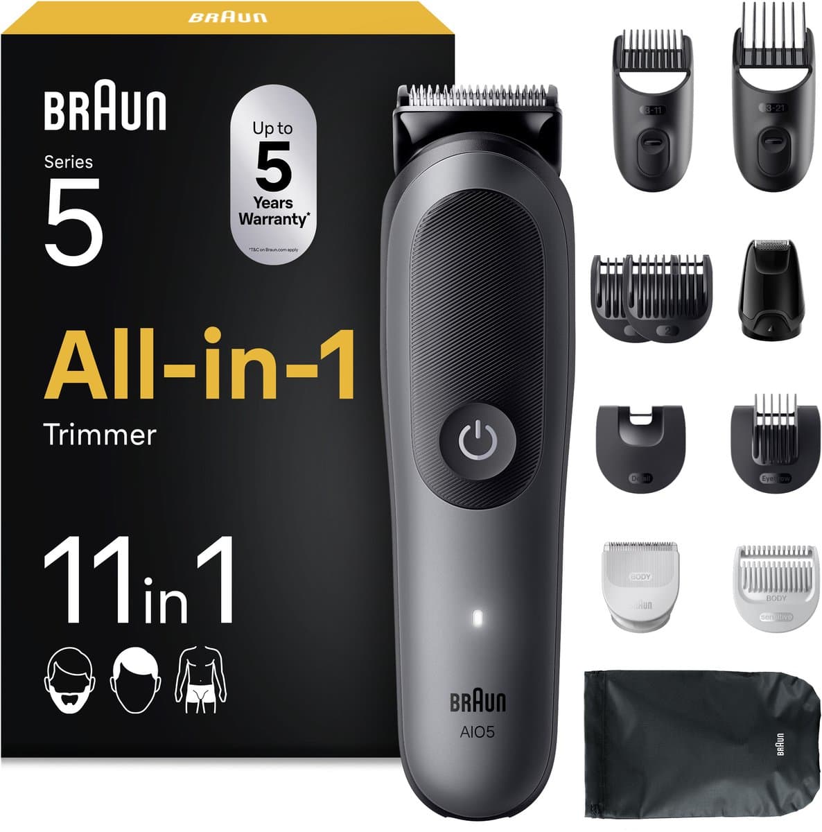 BRAUN All-in-One, 15in1, AIO 5560 Multigroomer Zwart — afbeelding 1