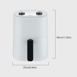 Luchtfriteuse Oven - Compacte Friteuse - Gezond Frituren - 85% Minder Vet - 3 Liter Capaciteit - Wit — thumbnail 4