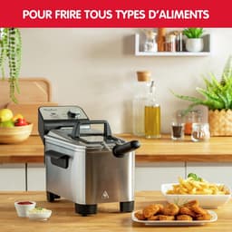 Friteuse - Frituurpan - Lekkere Snacks - Directe Verwarming - 3 Liter - Geborsteld Staal — thumbnail 5