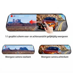 Dashcam Voor Auto - Ultra 4K & 2K - Voor en Achter Camera - Wifi & GPS - 10 Inch met App - ADAS - Dashcams - Nachtzicht - G-Sensor - Met Parkeerbewaking - Incl. 64GB SD-Kaart — thumbnail 4