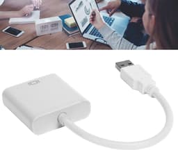 USB naar VGA Adapter - Externe Videokaart - Extra Scherm - Geen Externe Voeding - 1920x1080 Resolutie - Wit — thumbnail 3