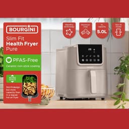 Airfryer - Heteluchtfriteuse - Gezond Frituren - Compact Design - 5 Liter - Beige — thumbnail 3