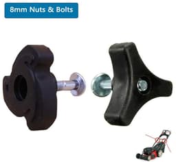 Dailygoods- Grasmaaier Handvat Vervangingsset - 2x Moeren/Bouten - 8mm Draad - Lichtgewicht/Stevig - Duurzaam/Antiroest - Moeren En Bouten — thumbnail 3