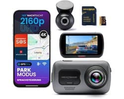 Dashcam Set - Auto Camera - Bewijs Bescherming - 4K UHD Stabilisatie - 64GB SD Kaart - Zwart