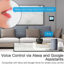 Slimme Wifi Thermostaat met Touchscreen - Programmeerbaar en Spraakgestuurd voor Verwarming en Koeling — thumbnail 3