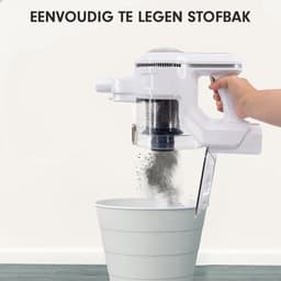 AG4400+ Steelstofzuiger Draadloos met Dweilfunctie – 2 in 1 Steelstofzuiger & Kruimeldief – Krachtige Draadloze Stofzuiger – Sterke Zuigkracht – Geschikt voor Dierenharen – Lichtgewicht & Stil – Handstofzuiger – White Gold Edition – — thumbnail 5