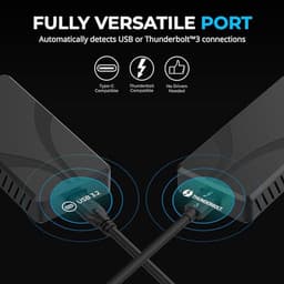 Externe SSD - Draagbare Opslag - Snelle Data Transfer - Thunderbolt 3 Snelheid - 2TB - Zwart — thumbnail 5
