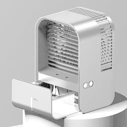 Luchtcirculatieventilator - Tafelventilator Bureauventilator - Persoonlijke Koeling - Stille Werking Waterreservoir - 1.72 Pond - Wit — thumbnail 2
