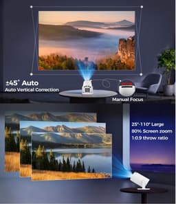 LeeuwenChoice® Mini Beamer - 4K Ondersteuning - WiFi & Bluetooth - Draagbaar voor Thuisbioscoop — thumbnail 5