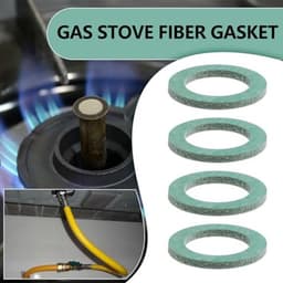 30 stuks groene vezelringen 1/2 inch (18 x 12 x 1,5 mm) afdichtringen hoge temperatuur vezelring voor gaskookplaat boiler omvormerklep — thumbnail 3