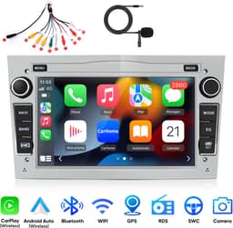 Junsun Plug & Play Android 15 Autoradio Geschikt Voor Opel Astra H Corsa C D Vectra C Zafira, Draadloze CarPlay & Andriod Auto, GPS Navigatiesystem, Bluetooth, 7 inch HD Touchscreen, Subwooferkabel, 2GB+64GB, WIFI, DSP, USB, Quad-core processor — thumbnail 1