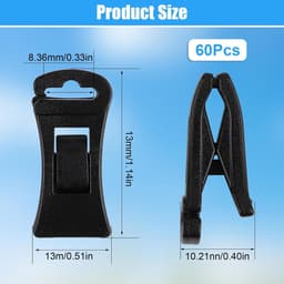 60 stuks sokkenklemmen voor wasmachine en droger, sokken met sokkenclip, draagbare washaken, sokkenhouder met haken voor het drogen en bewaren van gepaarde sokken — thumbnail 2