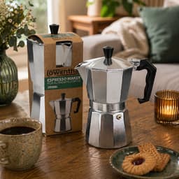 Percolator 300 ml - Klassieke Moka Pot voor 6 Kopjes - Stevig Aluminium - Koffiezetapparaat - Koffiezetter - Espresso en Koffie Maker - Vaderdag Cadeau voor Papa - Cadeaus voor Hem - Löwenthal — thumbnail 2