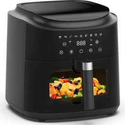 AIMASON 80D10W - 2350W Airfryer met kijkvenster en verlichting - 9L XXL Heteluchtfriteuse - Minder olie - 9 Programma - Schudherinnering — thumbnail 1