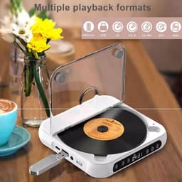 KZQ Draagbare Cd Speler Met Bluetooth 5.3 - Zwart Met 2000 Mah Batterij - Ondersteunt Cd Usb Sd En Aux - Geschikt Voor Thuis En Reis — thumbnail 3