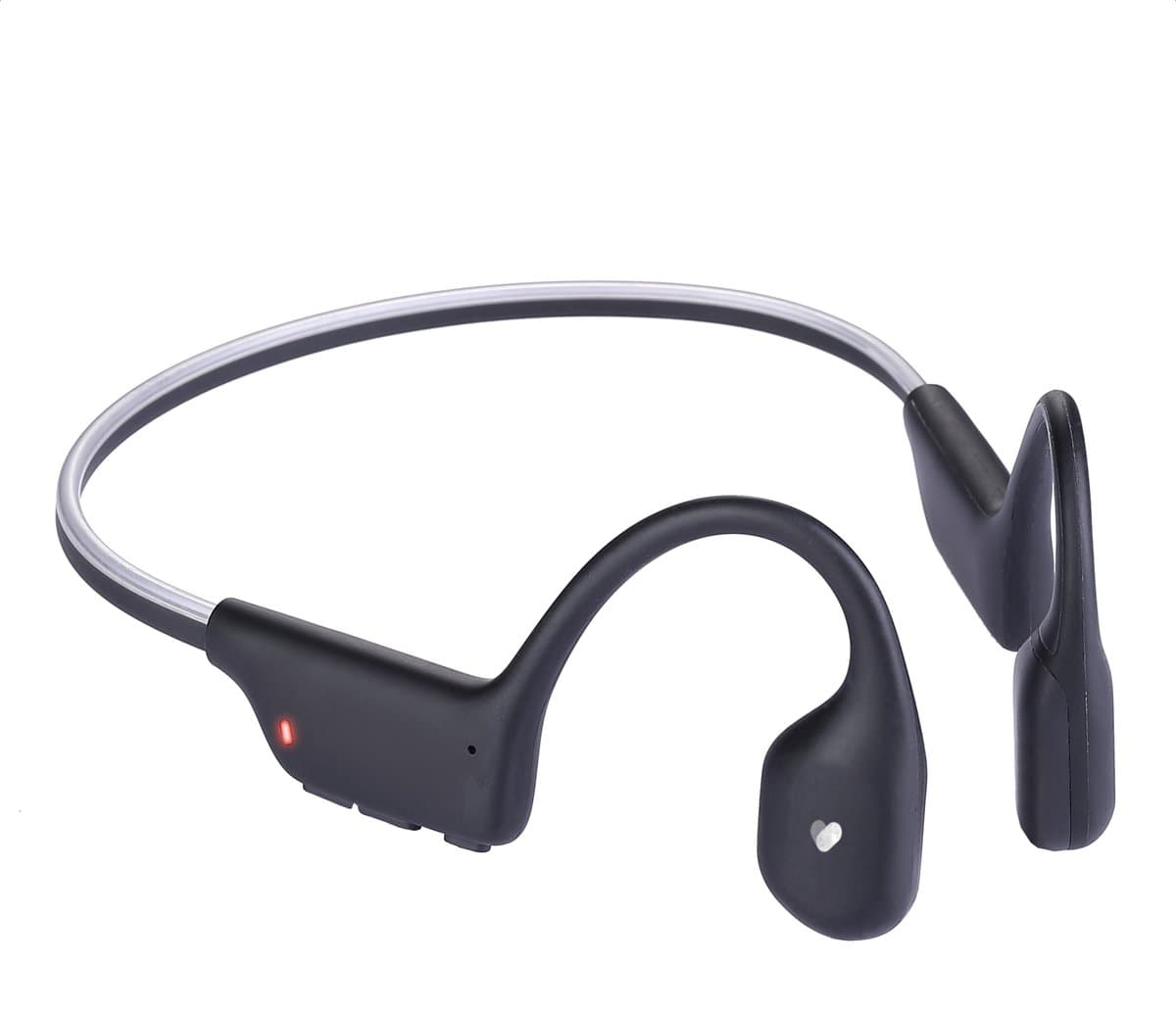 Mecura Bone Conduction Headphone IP68 met 32GB – Open Ear Oortjes voor Hardlopen & Zwemmen – Hardloop & Sport Oortjes – 15u Batterij – LED Veiligheidslicht – Titanium Frame – Bluetooth 6.0 — afbeelding 1