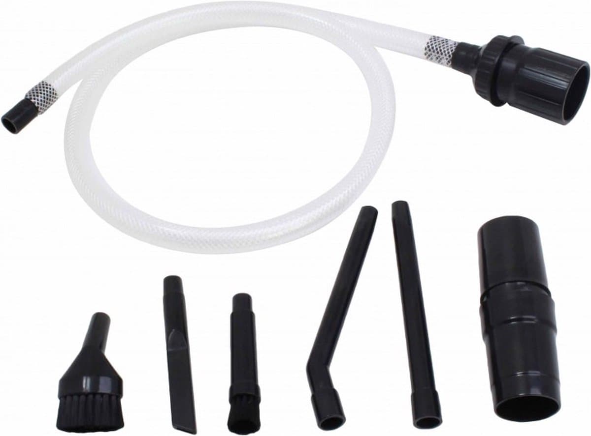 Micro stofzuiger hulpstukken 9-delig met 5x mini opzetstukken en 2x verloop voor standaard stofzuigerslangen 32mm t/m 35mm — afbeelding 1