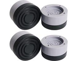 New Age Devi - "Luxe Trillingsdempers Wasmachine \- Set van 4 Stuks \- Grijs \- Extra Dik \- Voetjes Wasmachine"