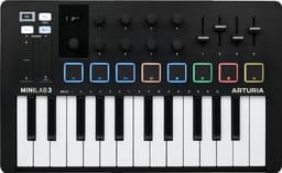 Arturia Minilab 3 - MIDI keyboard & pad controller - Zwart — thumbnail 1