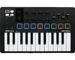 Arturia Minilab 3 - MIDI keyboard & pad controller - Zwart