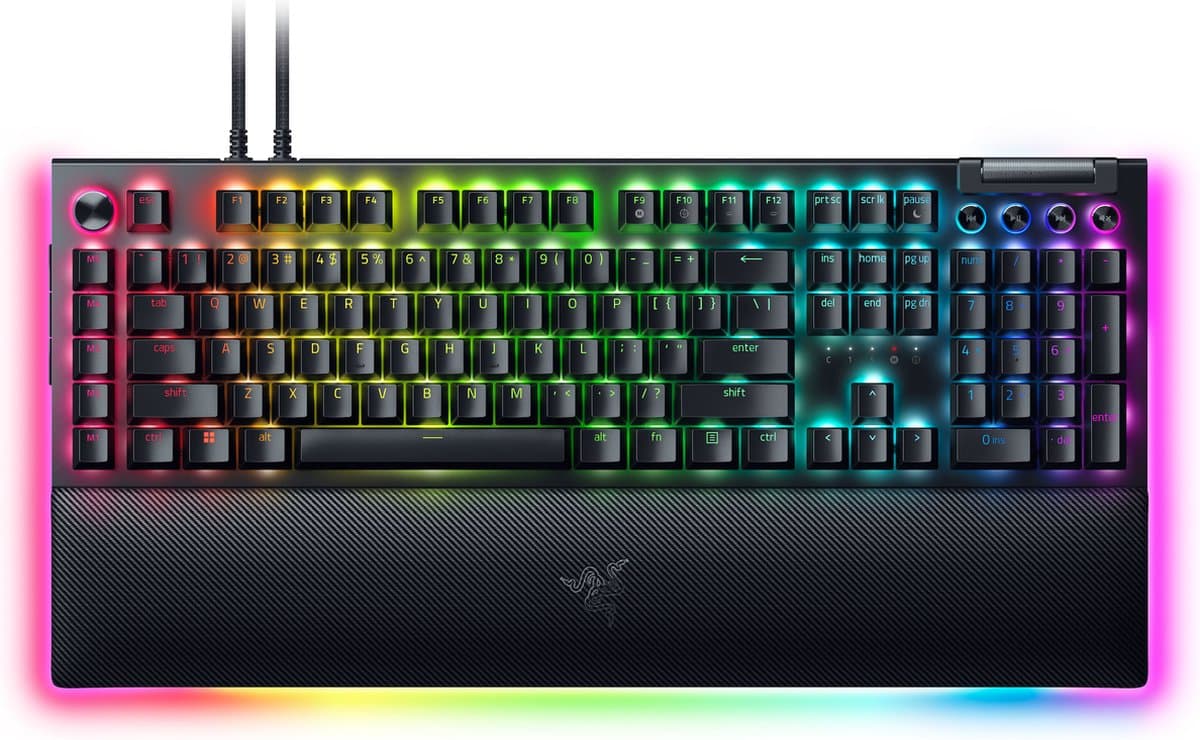 Razer BlackWidow V4 Pro - Mechanisch Gaming Toetsenbord - Green Switch - RGB - Polssteun - Qwerty — afbeelding 1