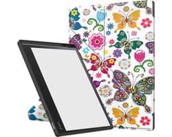 Hoes Geschikt voor Kobo Elipsa 2E - Luxe E-reader Trifold Case - Bescherm Hoesje Book Cover - Vlinders