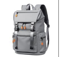 Manara-Mitco oprol top rugzak - twee banden en USB-poorten - School/werk/reis/sport rugzak- grote capaciteit - laptop rugzak 17 inch met USB-waterdicht - grijs