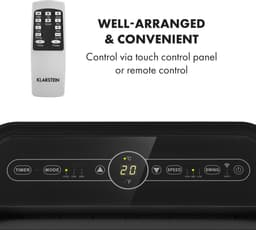 Klarstein mobiele airconditioner met luchtafvoerslang, 4-in-1 airconditioner met ventilator, luchtontvochtiger & nachtmodus, kleine & draagbare airconditioner voor thuis & op kantoor, app-bediening, 12000 BTU,1 kW voor 59 m² - Afstandsbediening — thumbnail 17