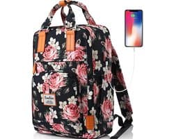 Rugzak Vrouwen Dagrugzak Vrouwen, Schoolrugzak Meisje voor 17.3 Inch Laptop, Laptop Rugzak voor School Universiteit Vrije Tijd Werk