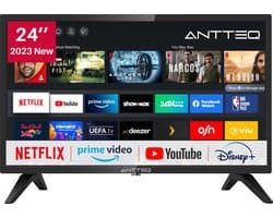 ANTTEQ AV24H3 - 24 Inch (60 cm) Smart TV - VIDAA OS - Inclusief Netflix & YouTube - Triple Tuner