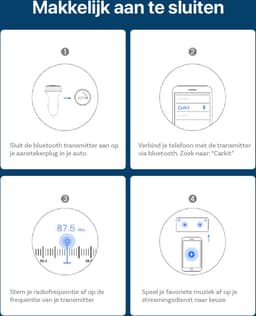 MMOBIEL Bluetooth FM Transmitter Auto – Carkit FM Radio Adapter voor Handsfree Bellen – FM-Zender V5.0 Bluetooth Transmitter – Auto Oplader USB-A QC 3.0 — thumbnail 5