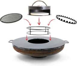 BonFeu Ring voor Spiezen - Staal - Zwart - BonFeu Accessoires BonBiza - Spiezen BBQ- 41 x 41 x 2 cm — thumbnail 2